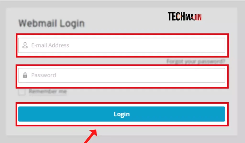 Enter your email address, password and click on login