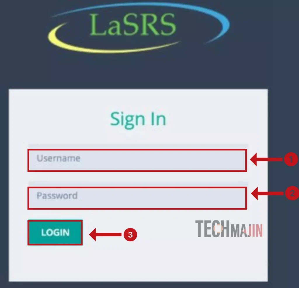 LaSRS login steps