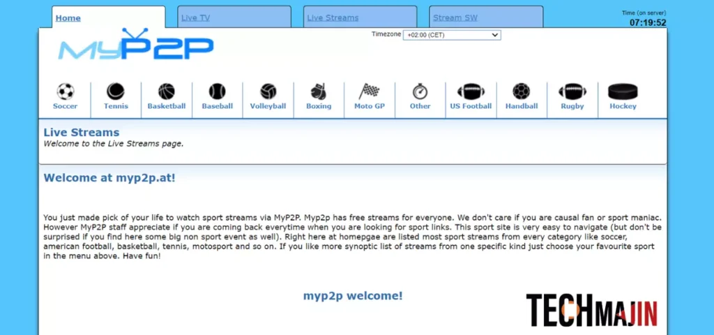 MyP2P Homepage