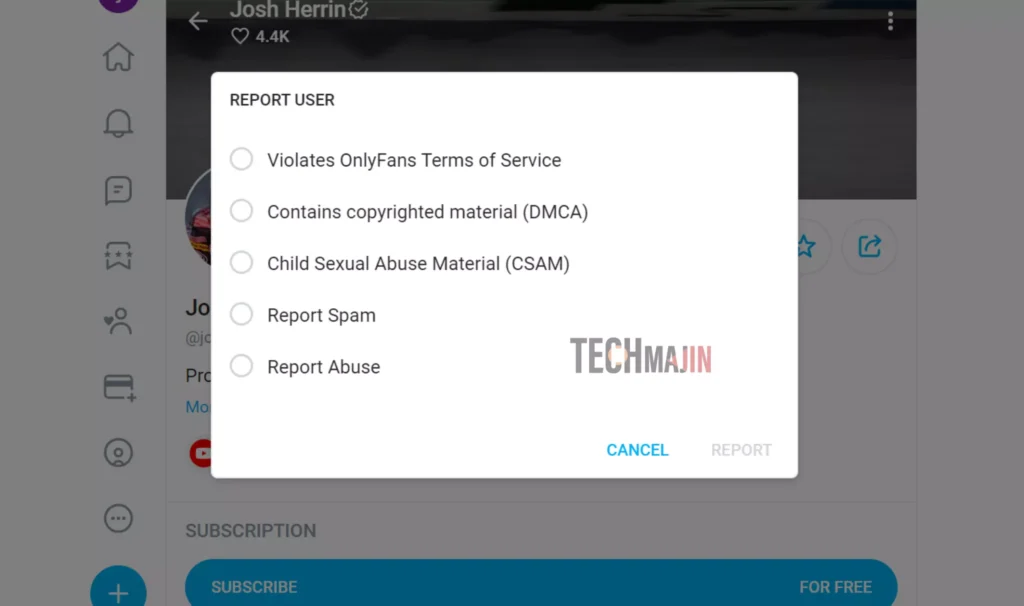 provide a reason for the report