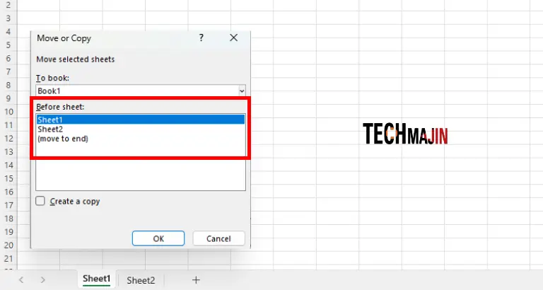 to move excel sheet choose the left or right position